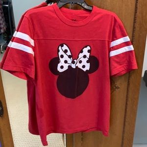 Minnie Mouse Jersey style t-shirt Size L Disney